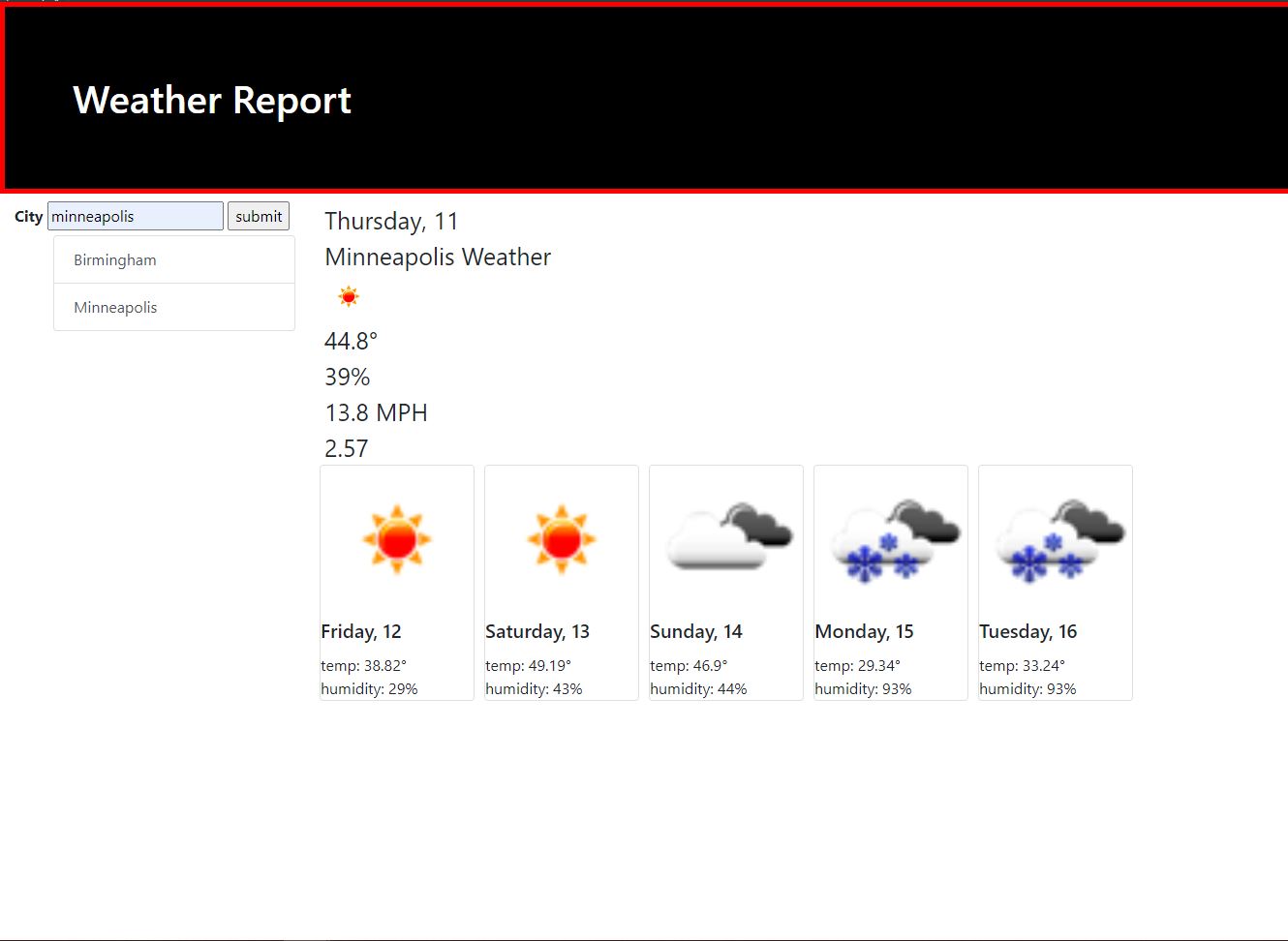 weather app
